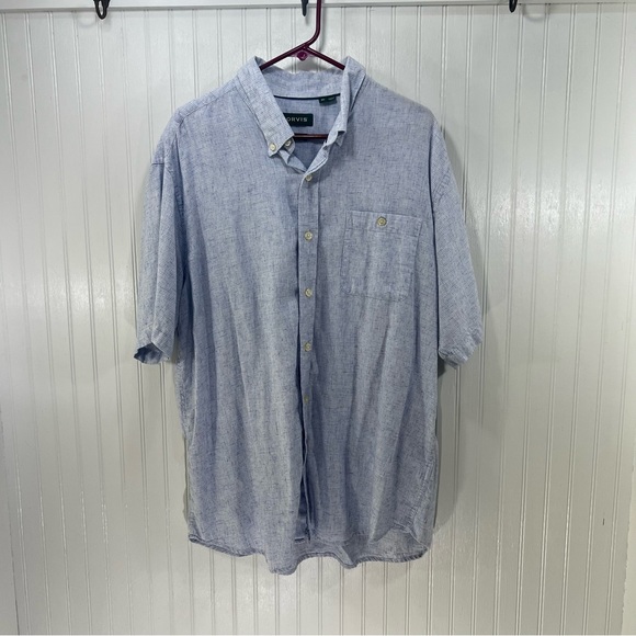 Orvis Other - Orvis Men’s XL Blue White Plaid Button Down Short Sleeve Shirt